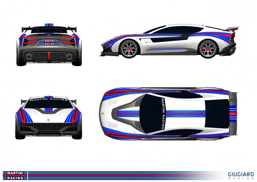 Эскиз ItalDesign Brivido Martini Racing 2012 года  (фото 2 из 9)
